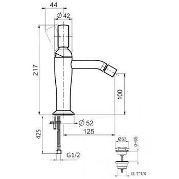 Смеситель для биде Webert Opera OA840102015 Хром — фото 2, Смесители для биде