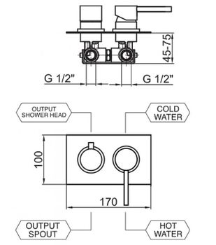 Смеситель для душа Webert Elio EL860101345 Никель — фото 2, Смеситель для душа