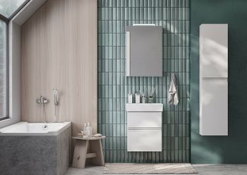 Тумба под раковину Roca Oleta 50 A857638806 подвесная Белый глянец — фото 10, Тумбы под раковину