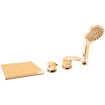 Смеситель на борт ванны Rav Slezak Dunaj D474.5PZ Золото — фото 1, Смесители на борт ванны