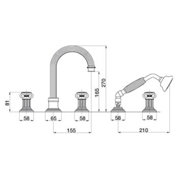 Товар: Смеситель на борт ванны Cezares Olimp BVD OLIMP-BVD-02-Sw Бронза - фото 3 Смеситель на борт ванны Cezares Olimp BVD OLIMP-BVD-02-Sw Бронза — фото 3, Смесители на борт ванны