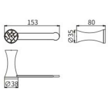 Держатель туалетной бумаги CeramaLux Virginia 94307A Хром — фото 2, Держатели туалетной бумаги