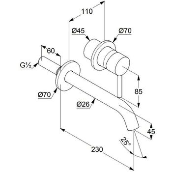Смеситель для раковины Kludi Bozz 38245N076S Золото брашированное — фото 3, Смесители для раковины
