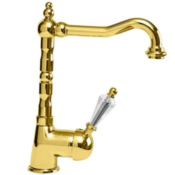 Смеситель для раковины Cezares Vintage VINTAGE-LSM2-03/24-Sw Золото 24 карат — фото 1, Смесители для раковины
