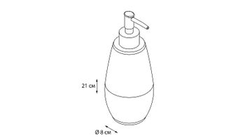 Дозатор для жидкого мыла Fixsen Deco FX-280-1 Бежевый — фото 3, Дозаторы