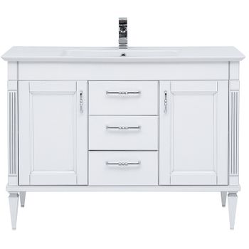 Тумба под раковину Aquanet Селена 120 201652 Белая Патина серебро — фото 1, Тумбы под раковину