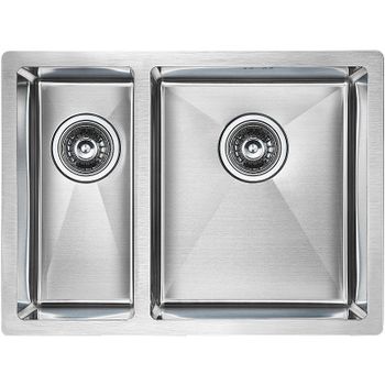 Кухонная мойка Paulmark Gerberg 59/2S Uni PM225944-BSR Брашированная сталь — фото 1, Кухонные мойки