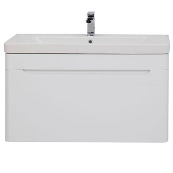 Тумба под раковину Aquanet София 105 199870 подвесная Белый глянец 199870 — фото 1, Тумбы под раковину