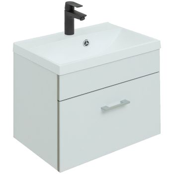 Тумба под раковину Aquanet Верона 50 272425 подвесная Белая матовая — фото 2, Тумбы под раковину