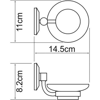 Мыльница WasserKRAFT Rhein K-6229O Хром — фото 4, Мыльницы