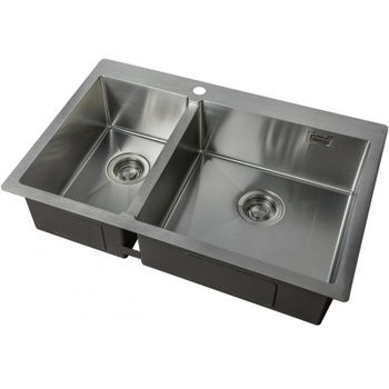Кухонная мойка ZorG Light ZL R 780-2-510-R Нержавеющая сталь — фото 1, Кухонные мойки