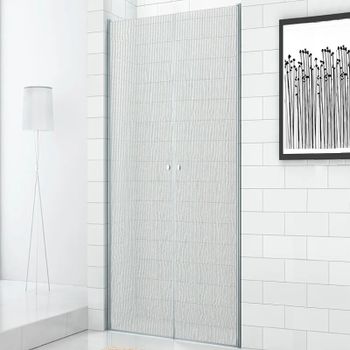 Душевая дверь Cezares Eco 80 ECO-O-B-2-80-P-Cr профиль Хром стекло рифленое — фото 1, Распашные душевые двери