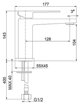Смеситель для раковины Webert Pegaso PE830102010SSE Золото матовое — фото 2, Смесители для раковины