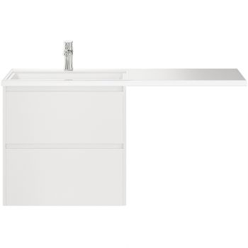 Тумба с раковиной Creto Cafor 130 L 19-W130L подвесная Белый глянец — фото 3, Тумбы с раковиной