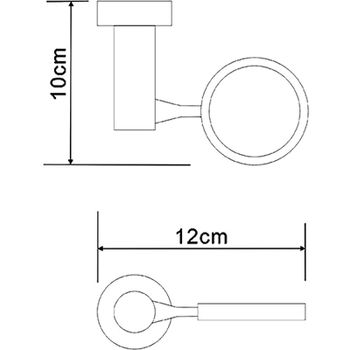 Держатель WasserKRAFT Donau K-C178 Хром — фото 2, Прочие аксессуары и комплектующие