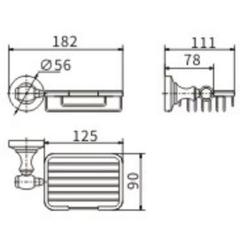 Мыльница CeramaLux Bianco 52005 Хром — фото 2, Мыльницы