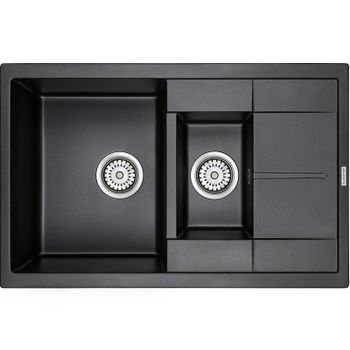 Кухонная мойка Paulmark Flugen 60/1,5 PM237850-BL Черная — фото 1, Кухонные мойки