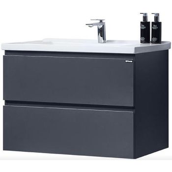 Тумба с раковиной Orans BC-4023-800 4023800З Матовый графитовый — фото 1, Тумбы с раковиной