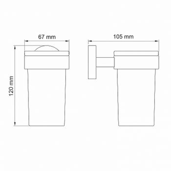 Стакан для зубных щеток WasserKRAFT Asphe K-77728 Розовое золото — фото 3, Стаканы для зубных щеток