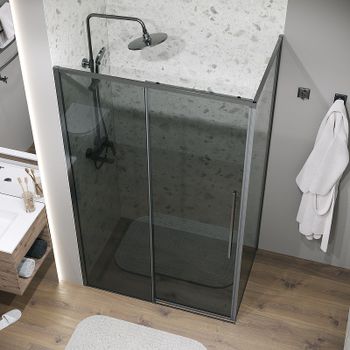 Товар: Душевая стенка Grossman Galaxy 90 200.K33.01.90.42.10 профиль Графит сатин стекло тонированное - фото 9 Душевая стенка Grossman Galaxy 90 200.K33.01.90.42.10 профиль Графит сатин стекло тонированное — фото 9, Боковые стенки