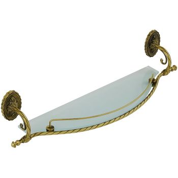 Стеклянная полка Migliore Edera 16898 Бронза — фото 1, Полки для ванной и душа