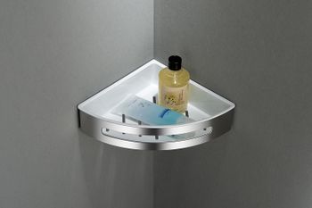 Металлическая полка Schein Accessories 9326CH угловая Хром — фото 2, Полки для ванной и душа