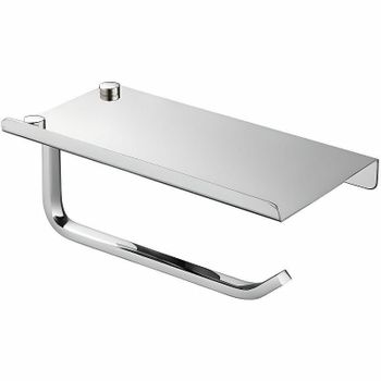 Держатель туалетной бумаги Haiba HB330 с полкой Хром — фото 1, Держатели туалетной бумаги