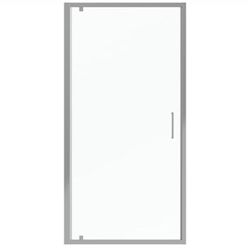 Душевая дверь Bravat Line 100 BD100.4111A профиль Хром стекло прозрачное — фото 1, Распашные душевые двери