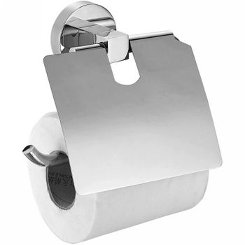 Держатель туалетной бумаги Azario Nessy AZ-73110 с крышкой Хром — фото 1, Держатели туалетной бумаги