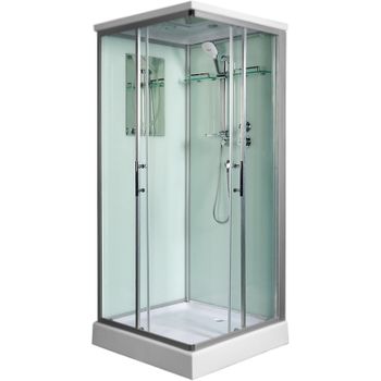 Душевая кабина WeltWasser WW500 Laine 802 80x80 10000003261 профиль Хром стекло прозрачное — фото 1, Душевые кабины