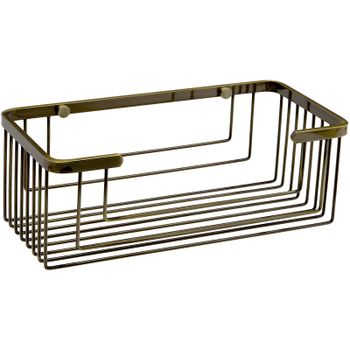 Полка корзина WasserKRAFT Exter K-744 Светлая бронза — фото 1, Полки для ванной и душа