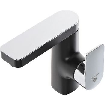 Смеситель для раковины Orange OneLife P08-021b Черный матовый Хром глянцевый — фото 2, Смесители для раковины