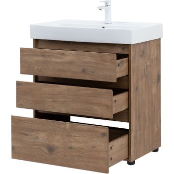 Тумба под раковину Aquanet Nova Lite 75 302474 Дуб рустикальный — фото 2, Тумбы под раковину