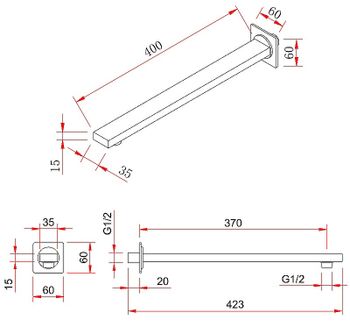 Душевая система Berges Ventas 2S Black 073002 Черная матовая — фото 8, Встраиваемые душевые комплекты