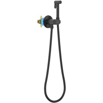 Гигиенический душ со смесителем Aquatek Бетта AQ1023MB Черный матовый — фото 1, Гигиенические души