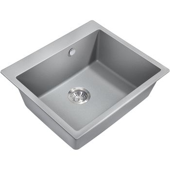 Товар: Кухонная мойка Milacio Murcia 60 Cuarzo MC.77013 Серый металлик - фото 1 Кухонная мойка Milacio Murcia 60 Cuarzo MC.77013 Серый металлик — фото 1, Кухонные мойки