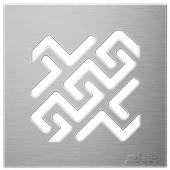 Душевой трап Berges Zentrum Antik 150x150 090365 с решеткой Хром матовый — фото 4, Трапы для душа