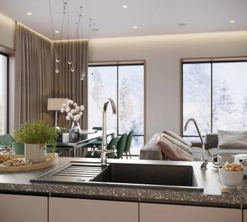 Кухонная мойка Domaci Бьелла DMC-78L DMC-78L-308 Черная — фото 4, Кухонные мойки