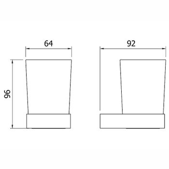 Стакан для зубных щеток Nofer Corinto 16931.S Сатин — фото 2, Стаканы для зубных щеток