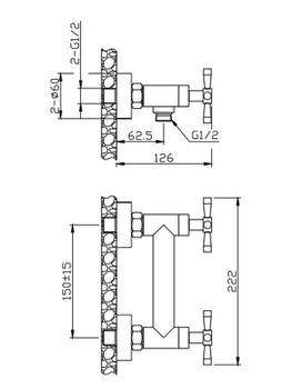 Смеситель для душа Orange Mia M34-200Ni Никель — фото 2, Смеситель для душа