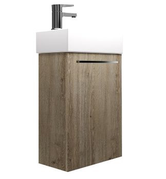 Тумба под раковину Creto Pollino 37 15-1418-1419TR подвесная Truffle — фото 3, Тумбы под раковину