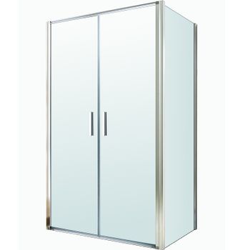 Душевой уголок Berges Legos LS-3 100х100 061050 профиль Хром стекло прозрачное — фото 1, Квадратные душевые уголки
