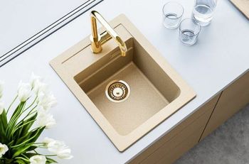 Кухонная мойка Alveus Granital Atrox 10 Beige G55 400x500 1139769 Бежевая — фото 2, Кухонные мойки