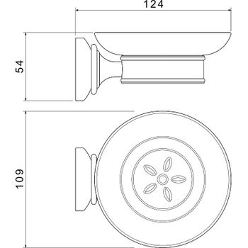 Мыльница Aquatek Классик AQ4503PG Золото — фото 2, Мыльницы