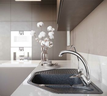 Кухонная мойка Domaci Бьелла DMC-10 DMC-10-308 Черная — фото 5, Кухонные мойки