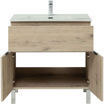 Тумба под раковину Aquanet Алвита New 80 277553 Дуб Веллингтон — фото 5, Тумбы под раковину