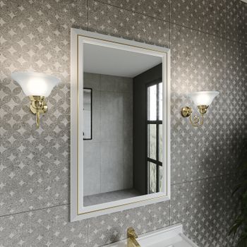 Зеркало Caprigo Metropol 70 13730-021.GLD.00.05 Белое матовое — фото 1, Зеркала в ванную комнату