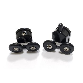 Душевая дверь Abber Schwarzer Diamant 180 AG30180BH профиль Черный стекло прозрачное — фото 3, Раздвижные душевые двери