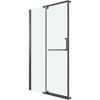 Душевая дверь Grossman Pragma 100 100.K33.03.100.21.00 профиль Черный матовый стекло прозрачное — фото 2, Распашные душевые двери