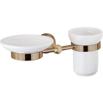 Стакан для зубных щеток с мыльницей Cezares APHRODITE-STTS-02 Бронза — фото 1, Стаканы для зубных щеток